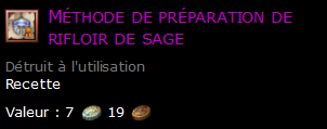 Méthode de préparation de rifloir de sage