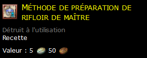 Méthode de préparation de rifloir de maître