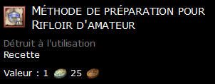 Méthode de préparation pour Rifloir d'amateur