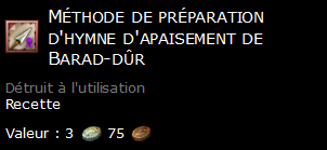 Méthode de préparation d'hymne d'apaisement de Barad-dûr