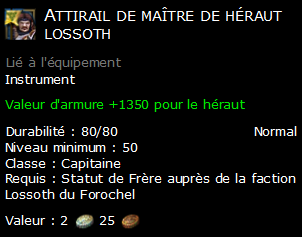 Attirail de maître de héraut lossoth