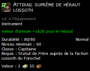 Attirail suprême de héraut lossoth