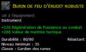 Burin de feu d'érudit robuste