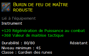 Burin de feu de maître robuste