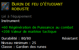 Burin de feu d'étudiant robuste