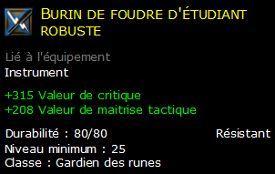 Burin de foudre d'étudiant robuste