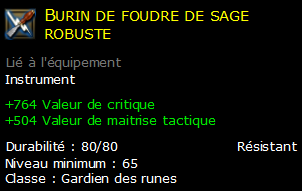 Burin de foudre de sage robuste