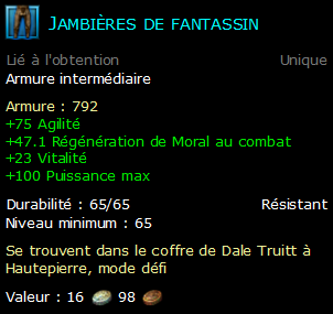 Jambières de fantassin