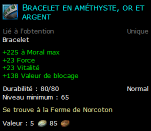 Bracelet en améthyste, or et argent