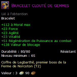 Bracelet clouté de gemmes