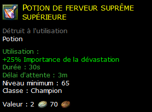 Potion de ferveur suprême supérieure