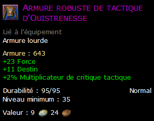 Armure robuste de tactique d'Ouistrenesse