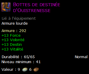 Bottes de destinée d'Ouistrenesse