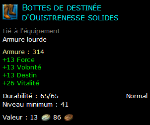 Bottes de destinée d'Ouistrenesse solides