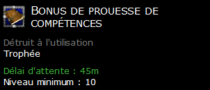 Bonus de prouesse de compétences