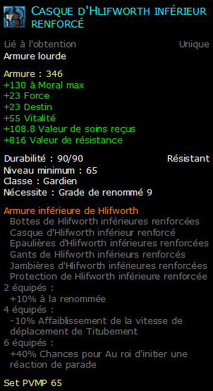 Casque d'Hlifworth inférieur renforcé