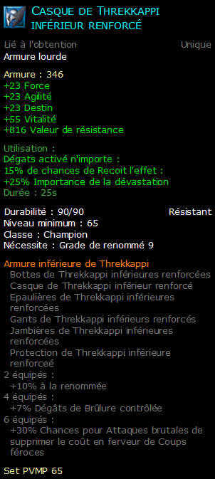 Casque de Threkkappi inférieur renforcé