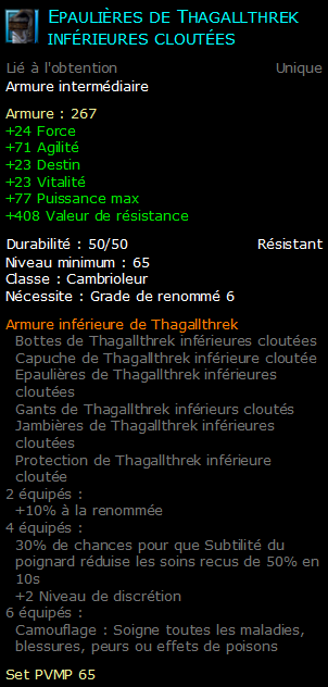 Epaulières de Thagallthrek inférieures cloutées