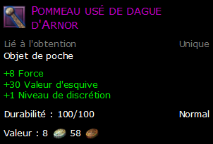 Pommeau usé de dague d'Arnor