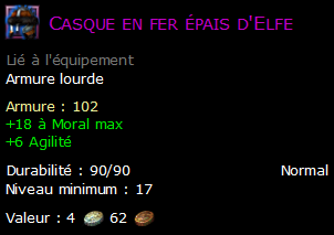 Casque en fer épais d'Elfe