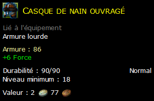 Casque de nain ouvragé