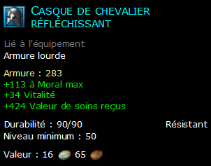 Casque de chevalier réfléchissant