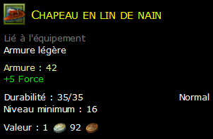 Chapeau en lin de nain