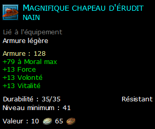 Magnifique chapeau d'érudit nain