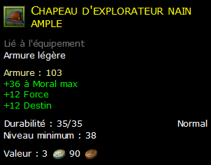 Chapeau d'explorateur nain ample