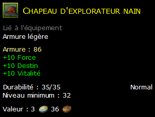 Chapeau d'explorateur nain