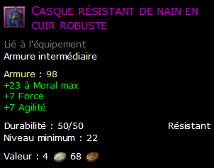 Casque résistant de nain en cuir robuste