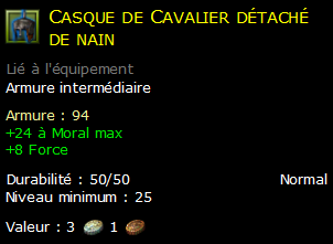 Casque de Cavalier détaché de nain