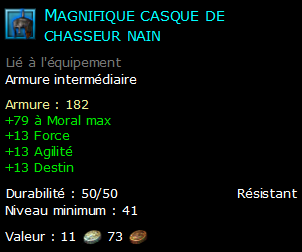 Magnifique casque de chasseur nain