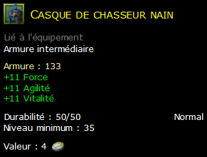 Casque de chasseur nain