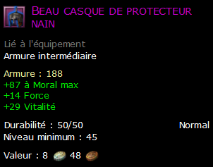 Beau casque de protecteur nain