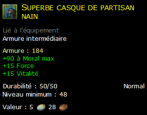 Superbe casque de partisan nain