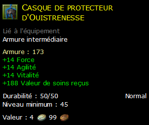 Casque de protecteur d'Ouistrenesse