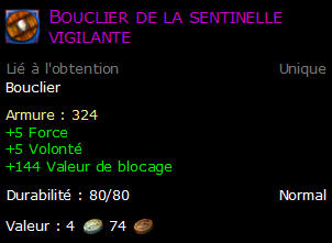 Bouclier de la sentinelle vigilante