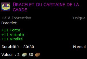 Bracelet du capitaine de la garde