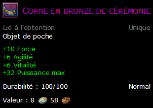 Corne en bronze de cérémonie