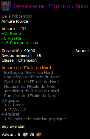 Jambières de l'Etoile du Nord