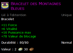 Bracelet des Montagnes Bleues