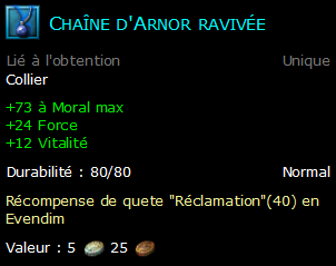 Chaîne d'Arnor ravivée