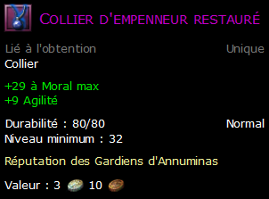 Collier d'empenneur restauré