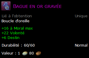 Bague en or gravée