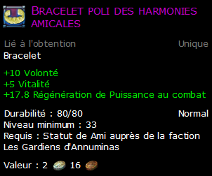 Bracelet poli des harmonies amicales