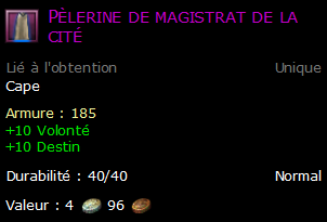 Pèlerine de magistrat de la cité