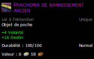 Parchemin de bannissement ancien