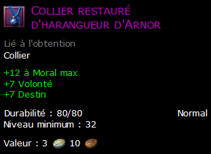 Collier restauré d'harangueur d'Arnor