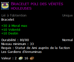 Bracelet poli des vérités houleuses